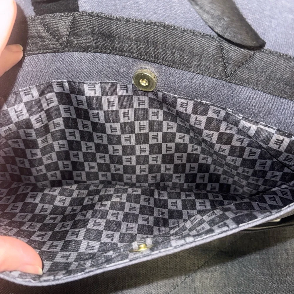 London Fog Men's Charcoal and Black Messenger Bag